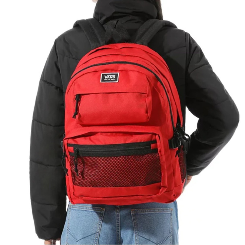 Vans Stasher backpack red/black laptop case
